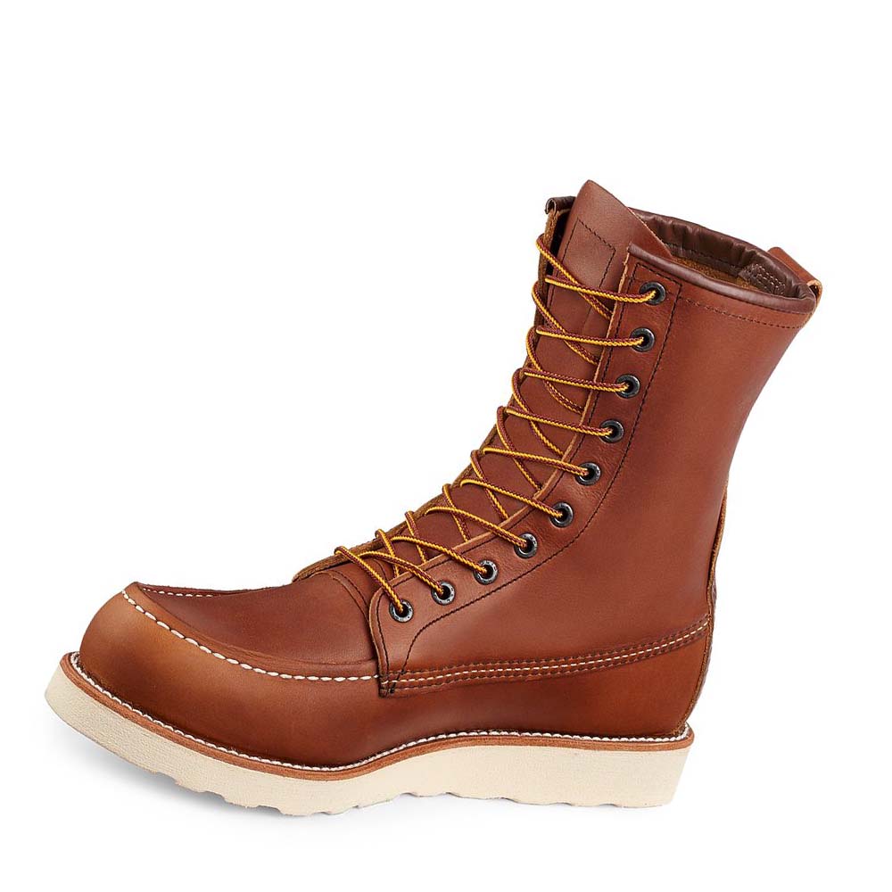 Red Wing Traction Tred 8-inch Soft Toe Men's Work Boots Coffee | ZA 80AHK